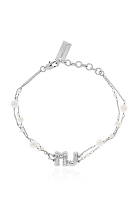 Logo Charm Embellished Bracelet