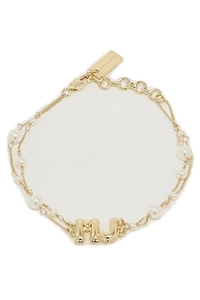 Logo Charm Embellished Bracelet