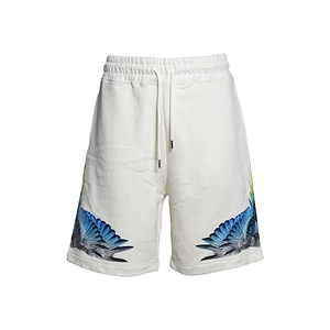 Wings-Motif Drawstring Shorts