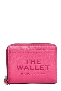 Logo Printed Zipped Mini Compact Wallet