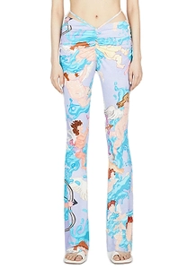 Marco Rambaldi Graphic Printed Self-Tied Ruched Leggings