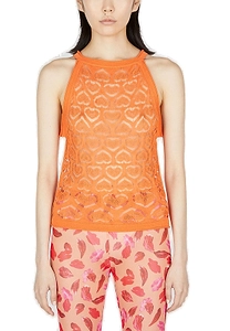 Marco Rambaldi Heart Motif Mesh Tank Top