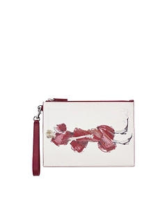 Runway Sketch Print Wristlet Bag