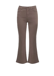 Marella Monochrome Cropped Flared Pants