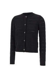 Note Textured Knit Cardigan