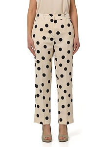 Marella Polka Dot Satin Trousers