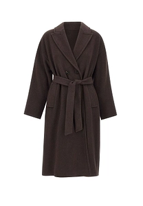 Saggio Belted Double-Breasted Coat