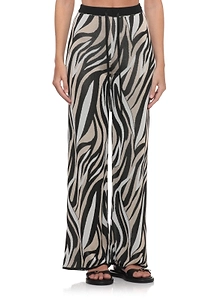Marella Zebra Wide-Leg Pants
