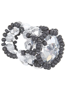 Maria Calderara Beaded Crystal Ring