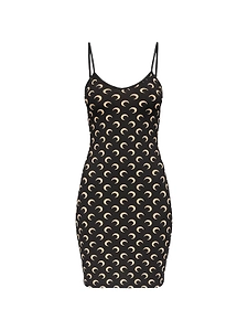 Marine Serre Moon Printed Jersey Straps Mini Dress