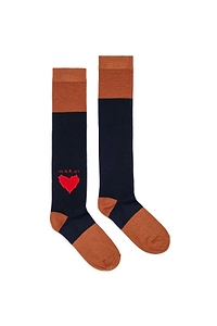 Marni Kids Heart Knee-High Socks