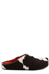 Marni Cow Printed Slip-On Mules