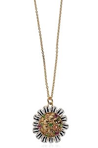 Marni Crystal Sunburst Pendant Necklace