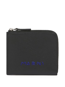 Marni Logo Embroidered Zipped Wallet