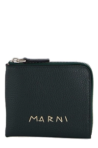 Marni Logo Embroidered Zipped Wallet