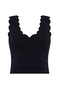 Marysia Scalloped Sleeveless Top