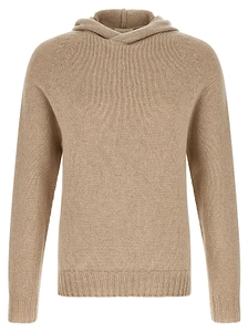 Braided Raglan Hooded Sweater