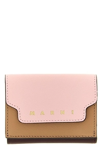 Marni Logo Printed Panelled Compact Wallet