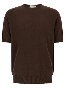 Maya Short-Sleeve Cotton Sweater Ry