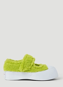 Marni Pablo Furry Mary Janes Flat Shoes