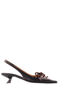 Marni Pointed Toe Slingback Pumps