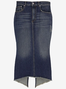 Matieres Fecales Distressed Split-Hem Skirt