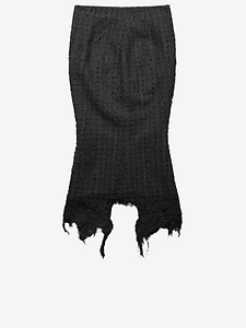 Matieres Fecales Fringed Hem Skirt