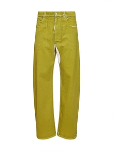 Marni Screen-Printed Denim Wide-Leg Trousers