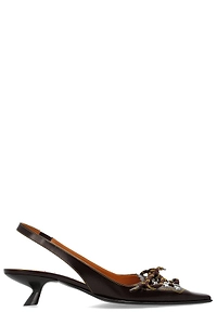 Marni Slingback Chain Detail Pumps