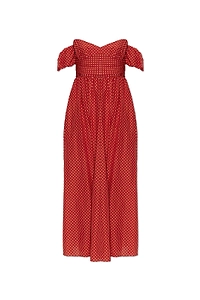 Matteau Off-Shoulder Polka-Dot Dress
