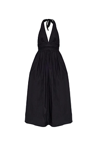 Matteau Plunge Halter Maxi Dress