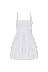 Shirred Bodice Mini Dress