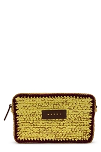 Marni Textured Woven Designed Shoulder Bag
