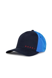Marni Kids Logo Embroidered Baseball Hat