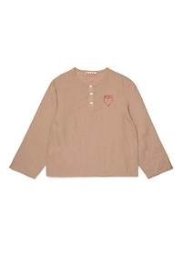 Marni Kids Logo Embroidered Crewneck Shirt
