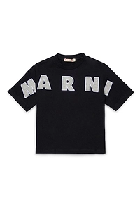 Marni Kids Logo Embroidered Crewneck T-Shirt