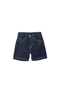 Marni Kids Logo Embroidered Denim Shorts