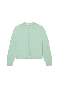 Marni Kids Logo Embroidered Knitted Cardigan