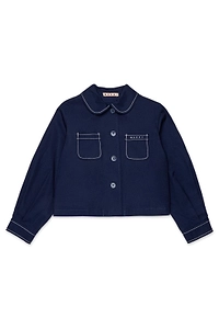 Marni Kids Logo Embroidered Jacket