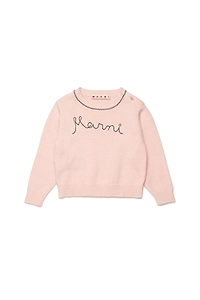 Marni Kids Logo Embroidered Knitted Jumper