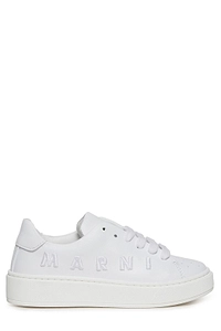 Marni Kids Logo-Embroidered Lace-Up Sneakers
