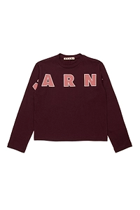Marni Kids Logo Embroidered Long-Sleeved T-Shirt