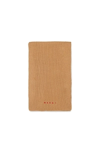 Marni Kids Logo Embroidered Ribbed Scarf