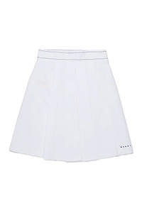 Marni Kids Logo Embroidered Pleated Skirt