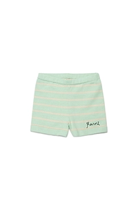 Marni Kids Logo-Embroidered Striped Shorts
