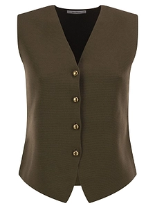 Max Mara Fuggito Buttoned V-Neck Vest