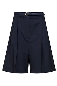 Max Mara Studio Pleated Belted Bermuda Shorts