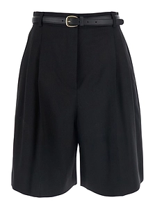 Max Mara Studio Adorno Pleated Bermuda Shorts
