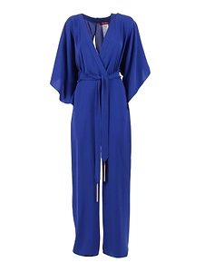 Max Mara Studio Mseode V-Neck Cady Jumpsuit