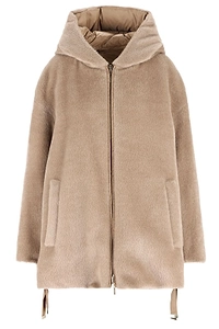 Max Mara The Cube Olivia Reversible Zip-Up Hooded Coat